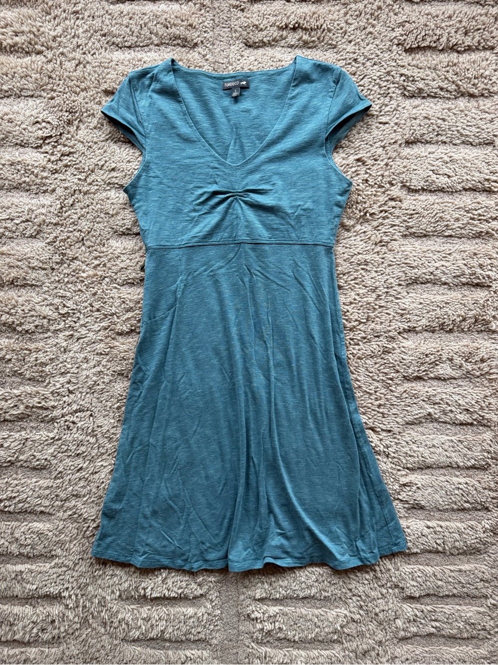 Toad&Co Teal V-Neck Knit Top